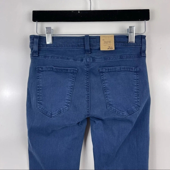 NEW Current/Elliott The Soho Zip Stiletto Cropped Skinny Jeans Low Rise Size 26 - Picture 4 of 10